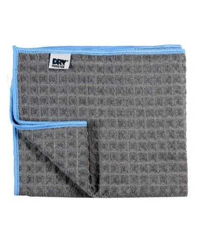 Dry Monster BIG WAFFLE Микрофибра, плетение вафельное, серая 35x40см 300GSM