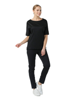 Брюки медицинские женские Dr. Nice DRN344 с поясом на резинке, черный, 42