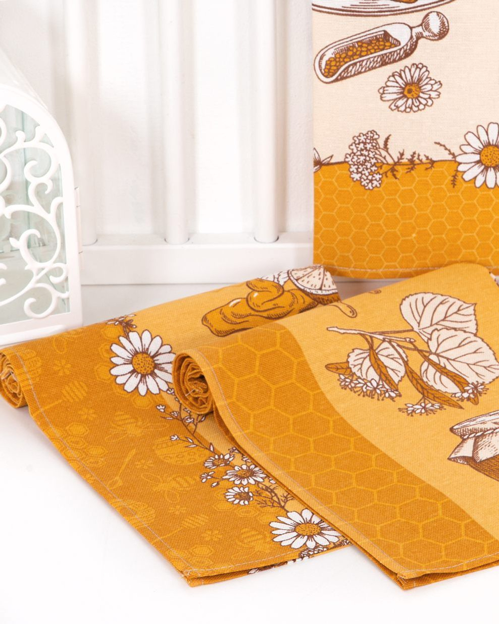 Набор кухонных полотенец, 3 шт , 45х60 см , рогожка