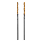 Сверло спиральное по металлу 2 x 49 мм, Р6М5, Golden Tip , 2шт. Denzel