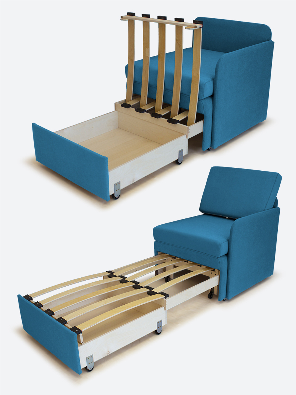 Кресло-кровать "Миник" с левым подлокотником, под левую руку