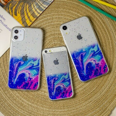 Силиконовый чехол Акварель для iPhone 12, 011852