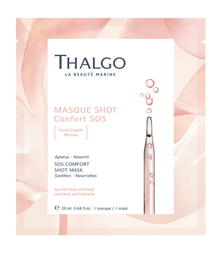 THALGO Успокаивающая и восстанавливающая тканевая экпресс-маска для лица SOS COMFORT SHOT MASK 20 мл