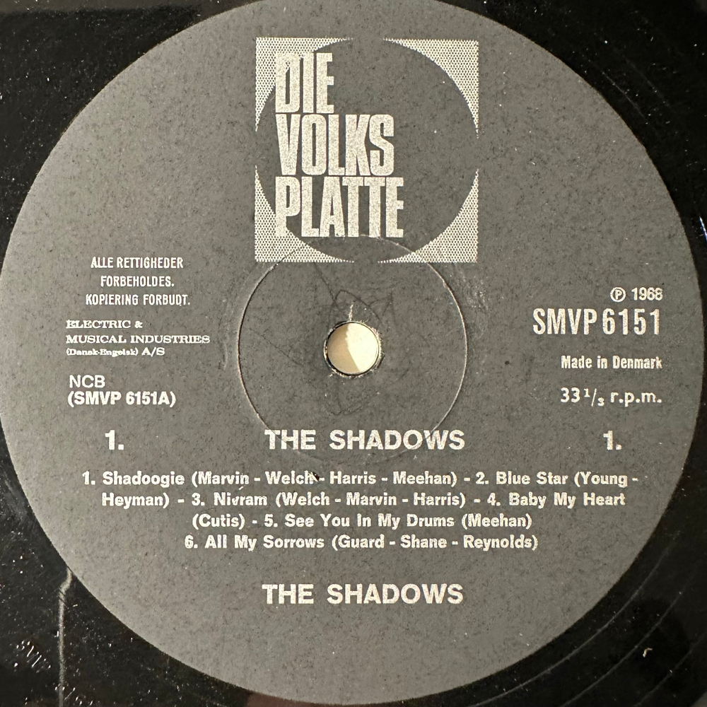 The Shadows ‎– The Shadows (Дания 1968г.)