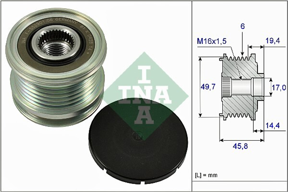 INA - 535016810-INA - Alternator Freewheel Clutch
