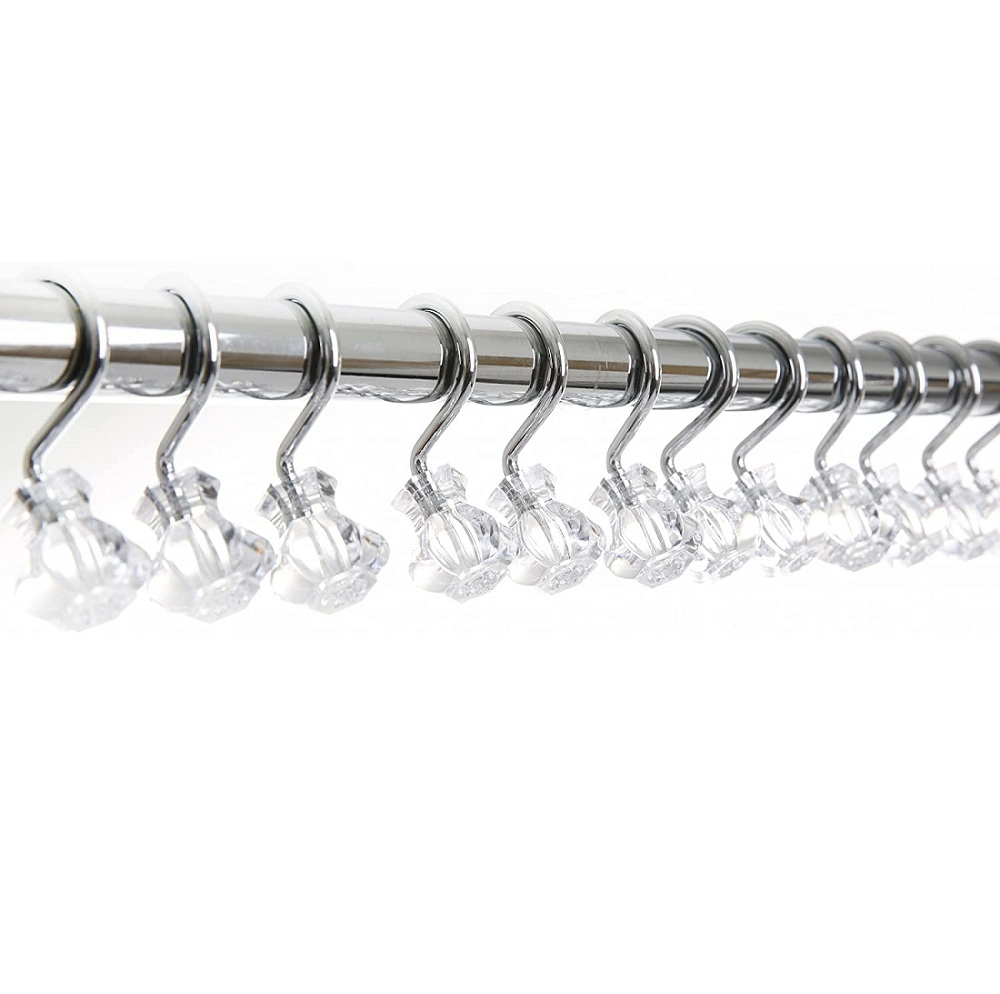 Набор из 12 крючков для шторки Carnation Home Fashions Prism Clear PHPR/26