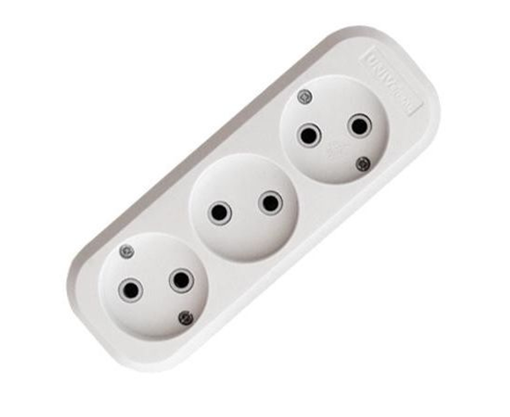 Колодка удлинителя 3-м без заземл. АБС-пластик UNIVersal E203