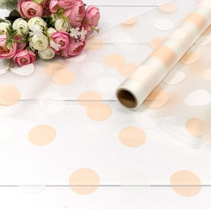 Пленка прозрачная "Горох" Персиковый