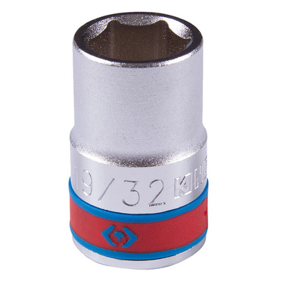 KING TONY (433519S) Головка торцевая стандартная шестигранная 1/2", дюймовая 19/32"