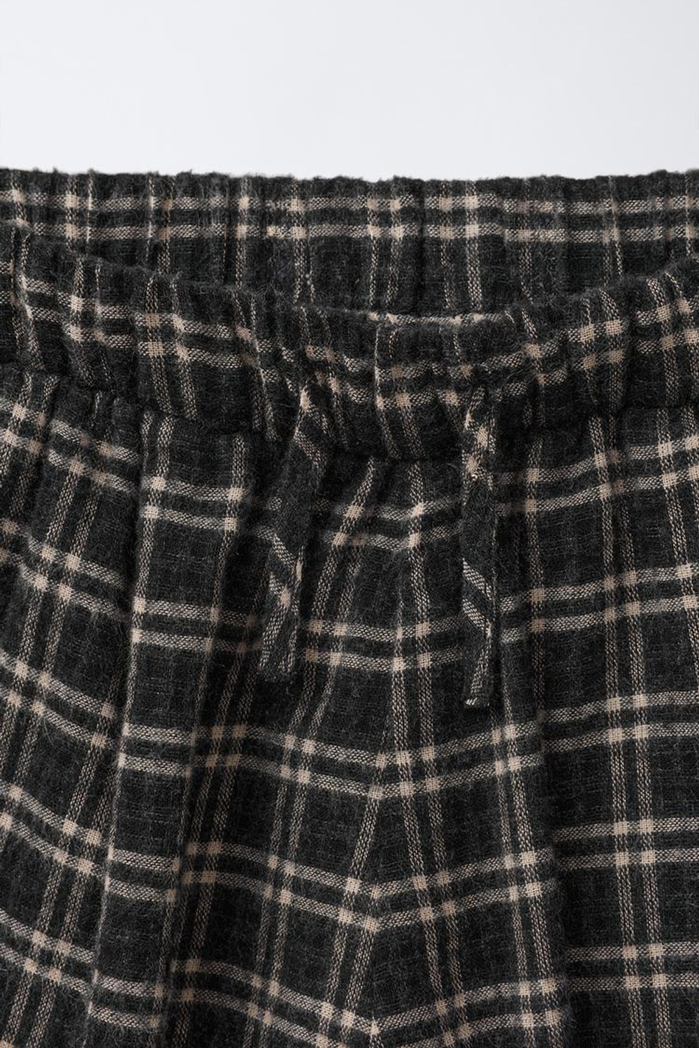 ZARA БРЮКИ БЭГГИ В КЛЕТКУ, ЧЕРНЫЙ