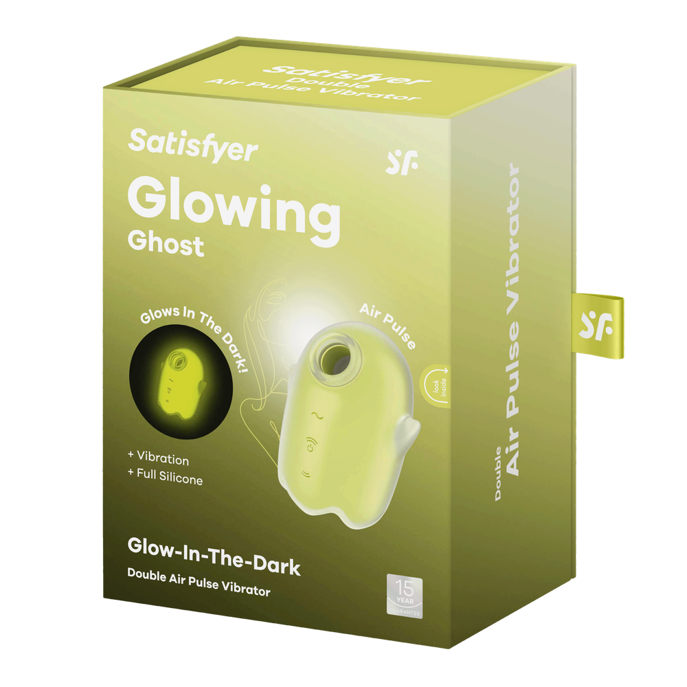 Светящийся вакуумный стимулятор Satisfyer Glowing Ghost, желтый