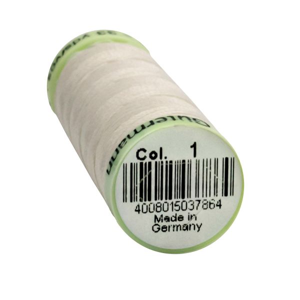 Нитки отделочные Gutermann Top Stitch 30 (30 метров), 5 кат. | _001 молочный (сумрачно-белый)