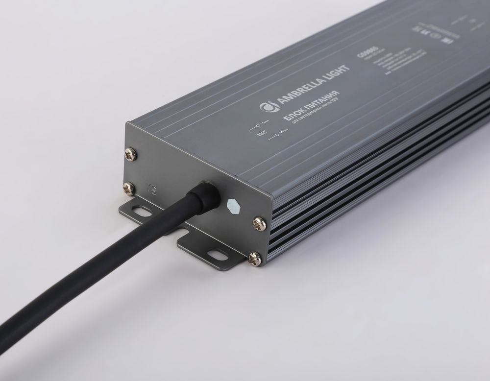 Ambrella Блок питания для светодиодной ленты 12V 200W 16,7A IP67 185-260V 220*65*28 GS9865 LED Driver 12V GS9865