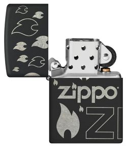 Зажигалка Zippo Classic с покрытием Black Matte, латунь/сталь, черная, матовая, 38x13x57 мм