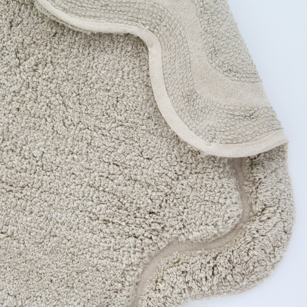 Стираемый коврик Nattiot Sweet April Lin (Ø110 см), хлопок, серый