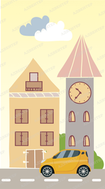 Фотообои для детского сада Город 074