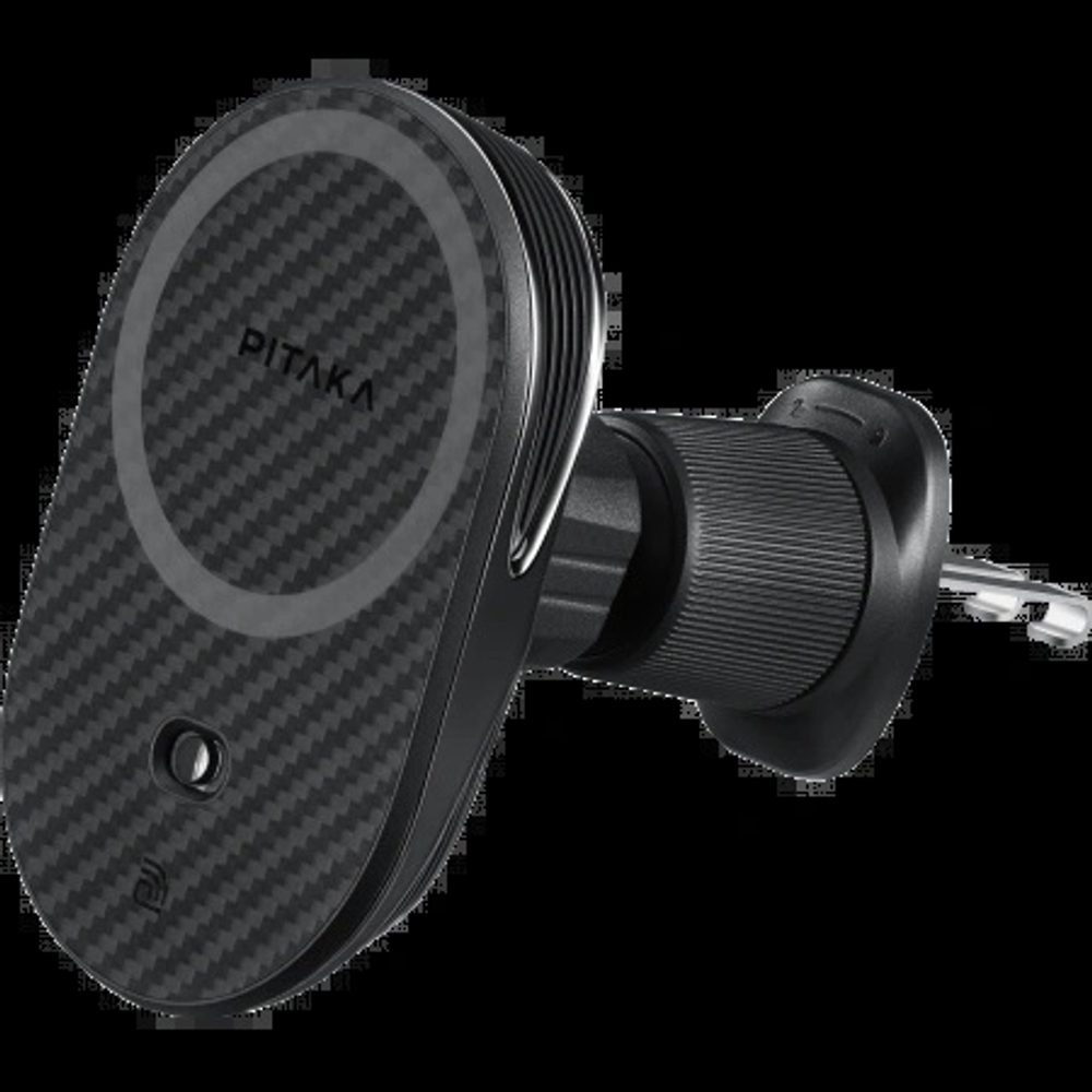 Автомобильный держатель Pitaka MagEZ Car Mount Pro 2 Qi2, Чёрный (CM2402N)