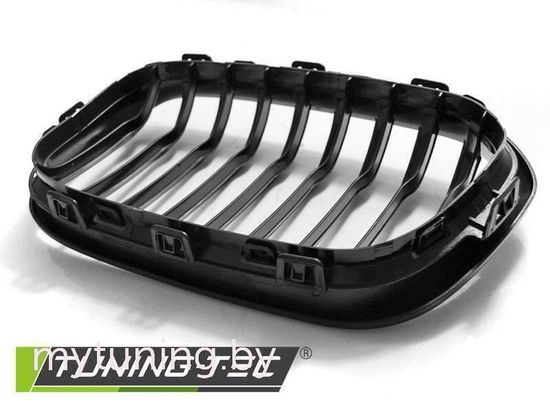 Решетка (ноздри) радиатора GLOSSY BLACK для BMW 1 F20 F21 LCI