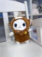 Мягкая игрушка Котенок в костюме случайный цвет 18 см