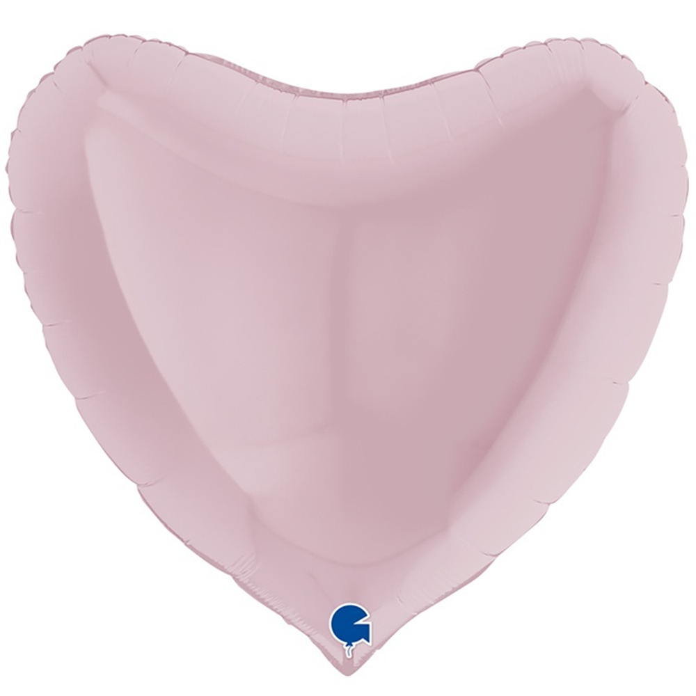 Фольгированная фигура, сердце, 36"/91СМ Пастель Pink