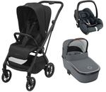 Детская коляска Maxi-Cosi Leona² Oria 3 в 1 с автокреслом CabrioFix Essential graphite 1204390110 Twillic Black/1507050110 Essential Grey