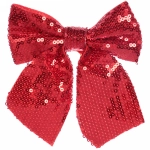 Бант на ёлку «Блеск» 12*14 см (набор 2 шт), Красный