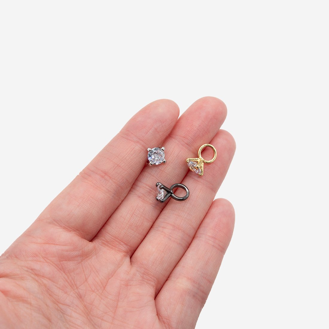 Подвеска "Proposal", 11,4*8,4мм, фианит, gun metal