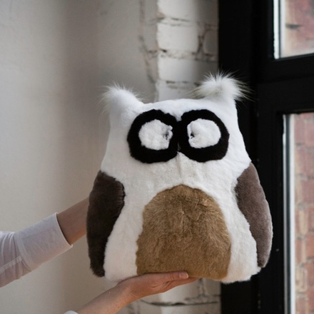 Подушка "Сова" (коричневая)