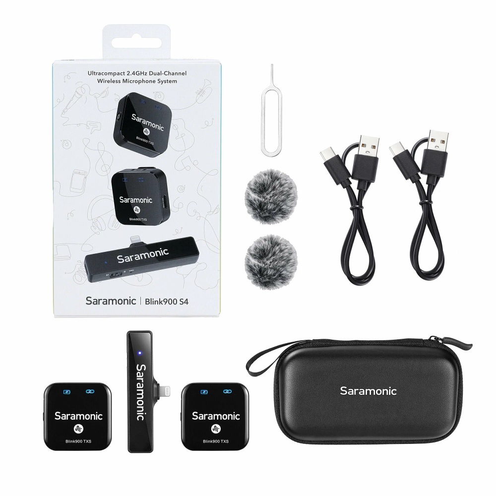 Радиосистема Saramonic Blink900 S4 (TX+TX+RXDi) приемник + 2 передатчика, разъем Lightning