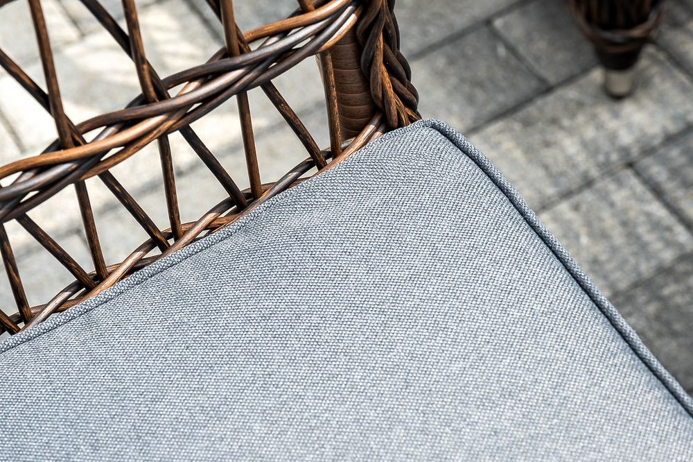 "Цесена" обеденная группа плетеная из искусственного ротанга, цвет коричневый