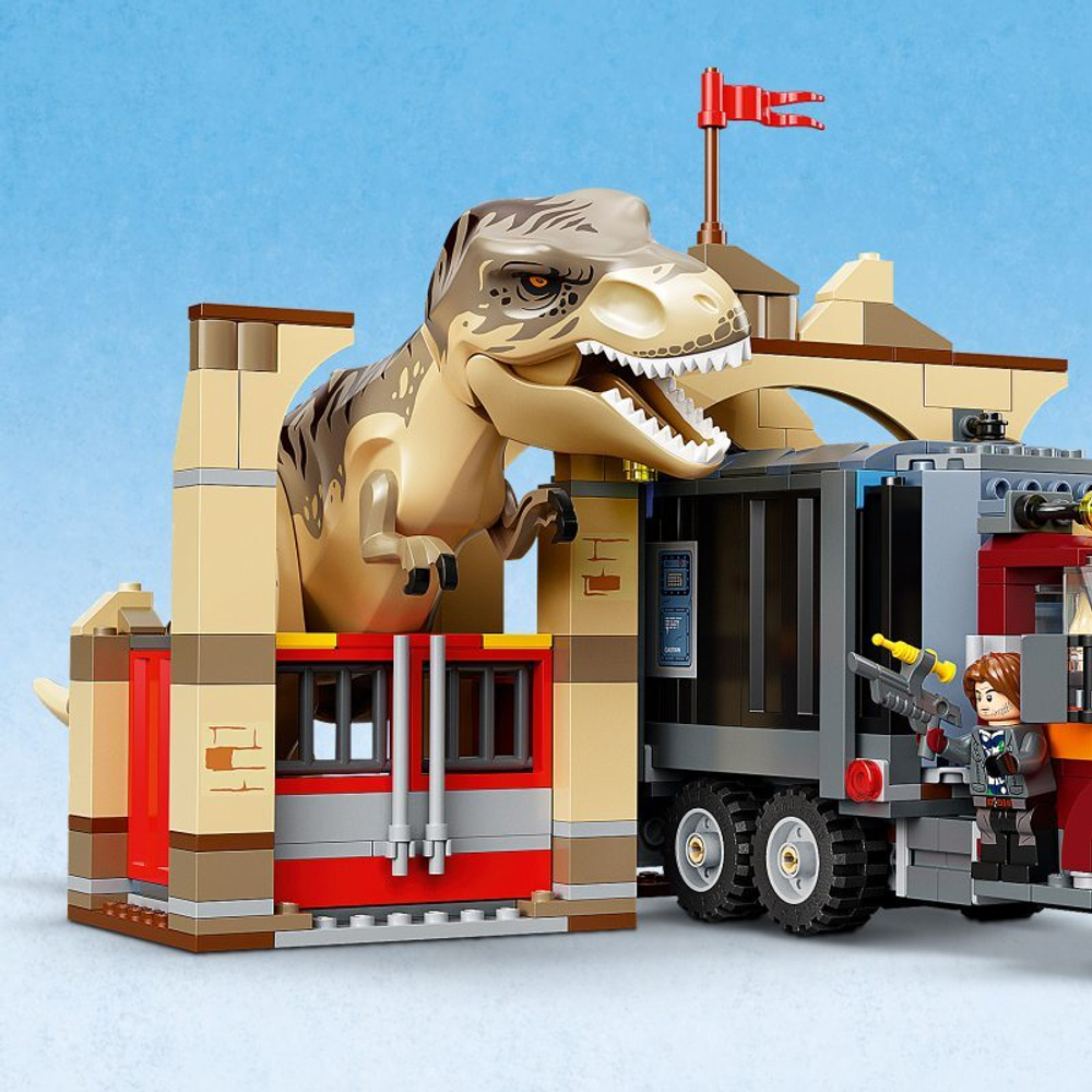 Конструктор LEGO Jurassic World - Побег тираннозавра Рекса и атроцираптора 76948
