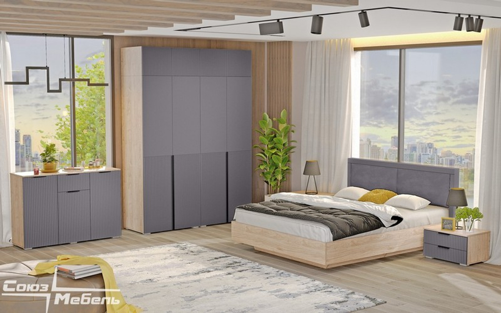 Модульная система "Мегаполис" графит софт