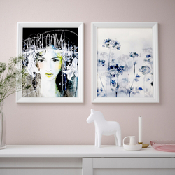 IKEA BILD  (ИКЕА БИЛД)  -  Плакат, Полночный цветок, 40x50 см