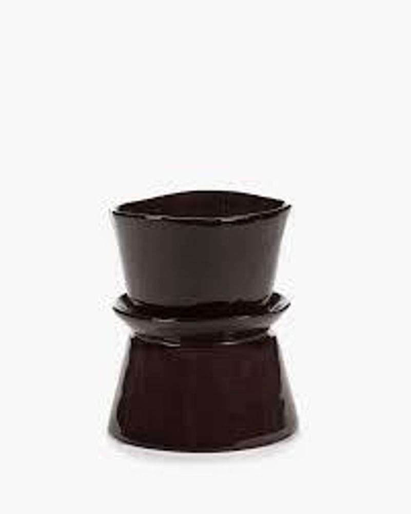 Ваза/сервировочная тарелка из черного дерева коллекция La Mère 19х19х22