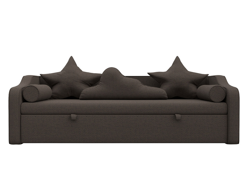 Диван детский прямой Рико, Амур 05 коричневый, Рогожка, 123680