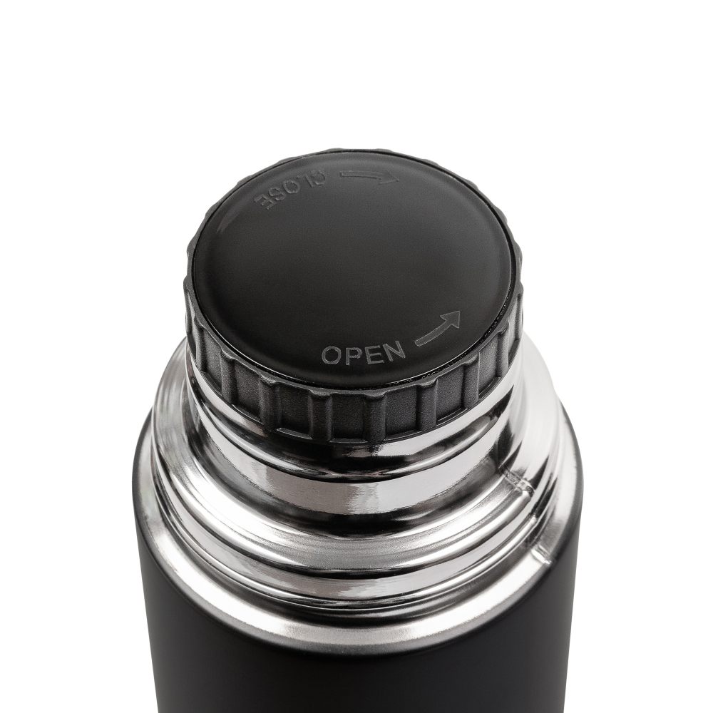 Термос Relaxika 101 (1 литр), черный (без лого)