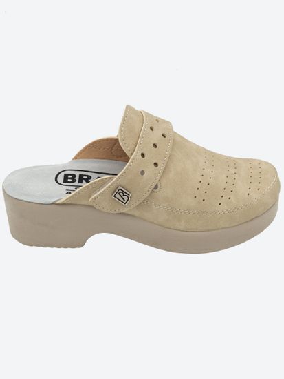 501 | "Natasa" | Бежевые женские медицинские сабо с закрытым носом