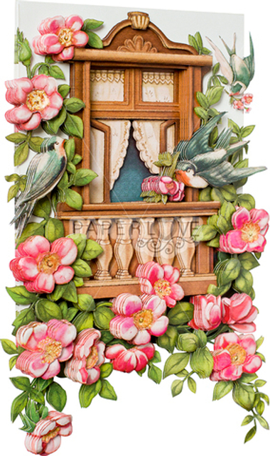 "Весенние ласточки"-F0202 папертоль картина