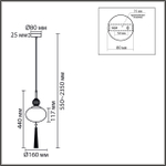 Подвесной светильник Lumion GLORIYA 8272/1A