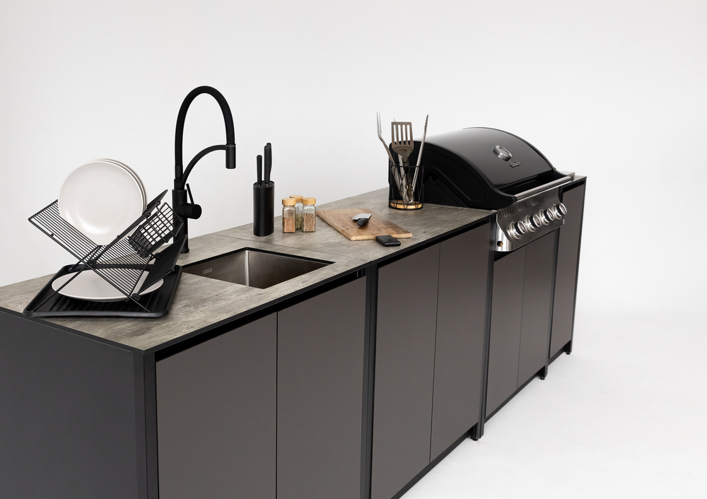 Барбекю комплекс Lounge F-106SGP, 3 м, черный/серый каспий