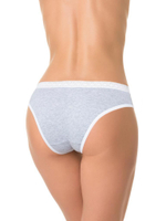 Трусики-слип с широкой кружевной резинкой (Размер: XL) (Цвет: серый)