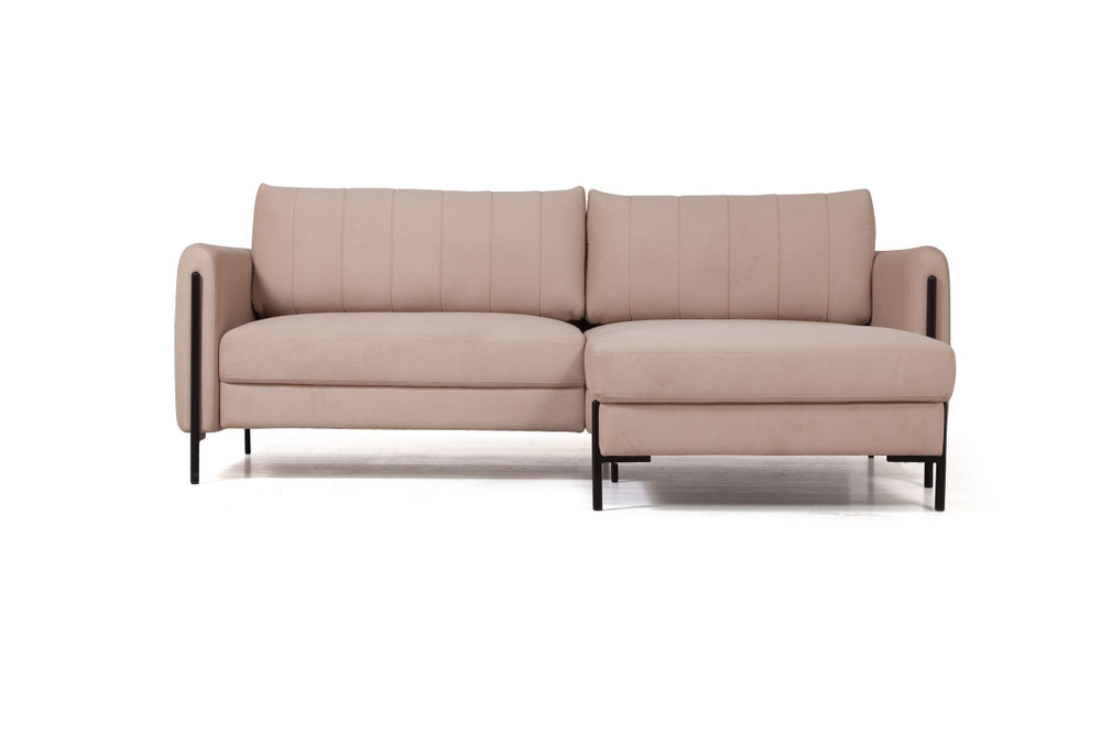 Barcelona диван-кровать с шезлонгом, велюр бежевый