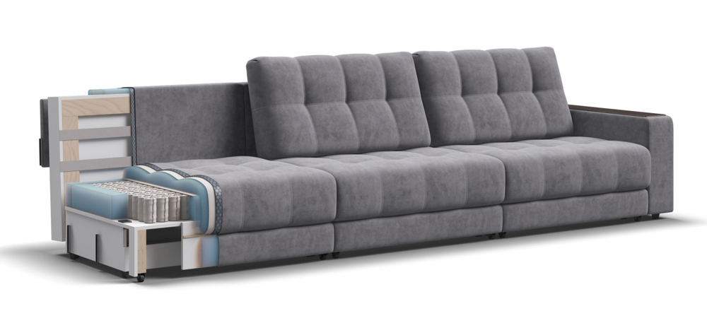 Диван Босс Гранд Велюр Роял агат