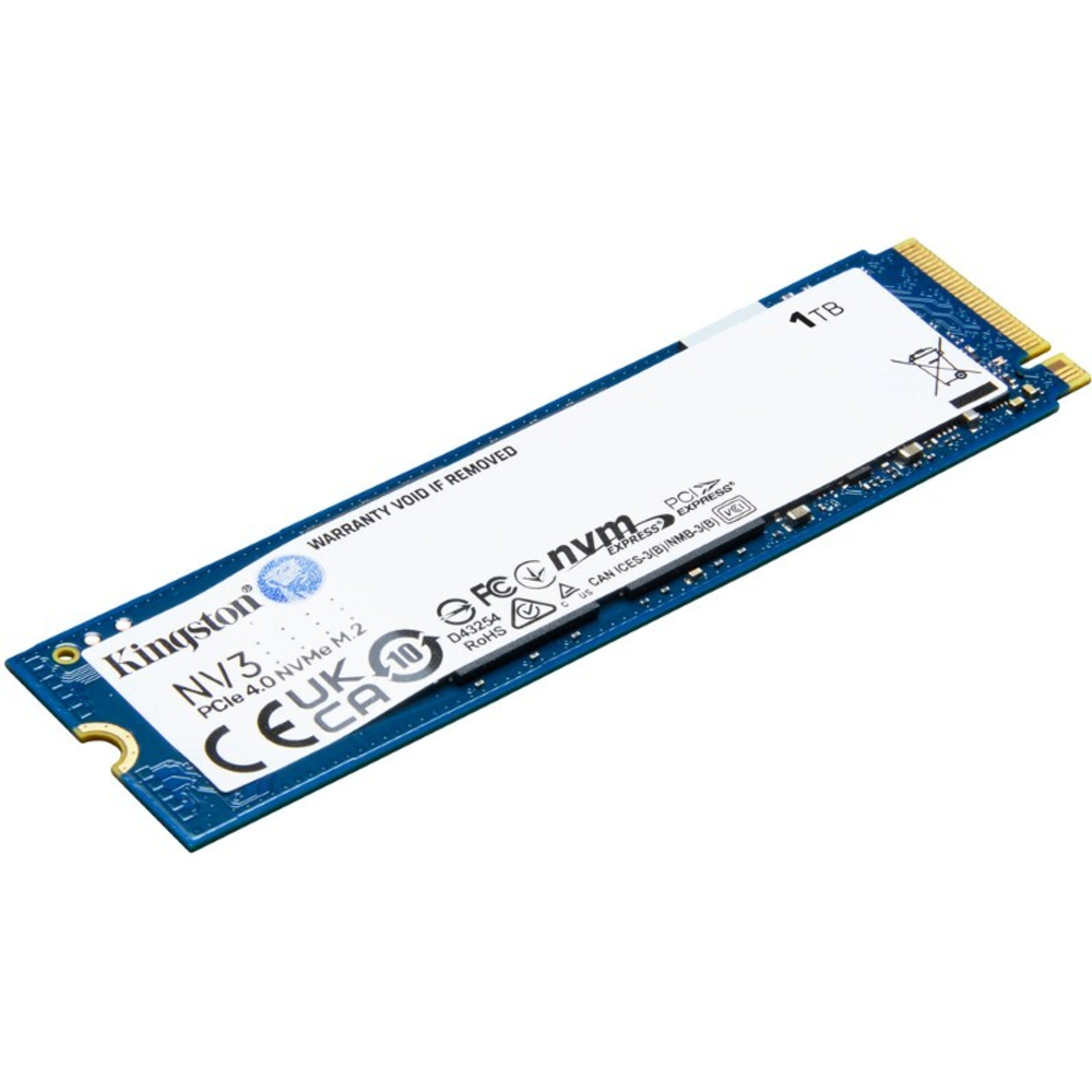 Твердотельный накопитель SSD 1TB Kingston NV3 M.2 2280 NVMe Gen4x4 (R6000/W4000MB/s) 320TBW