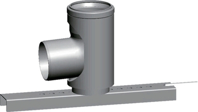 Wolf Дымоход Отвод 87° DN80, с опорной планкой, из полипропилена