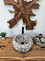 Раковина из мрамора Donut Doreng Grey DM-65869 40х40х15 из натурального камня