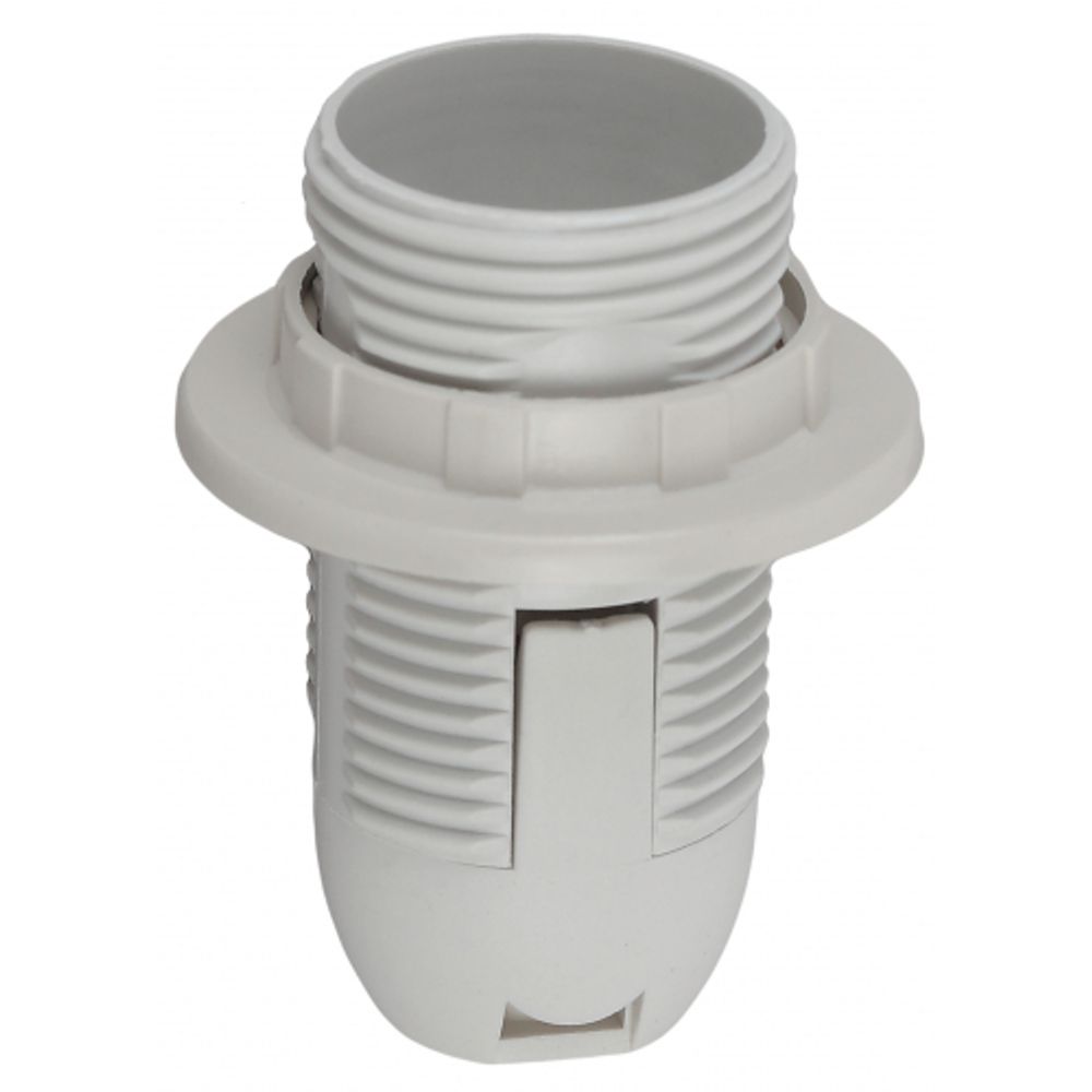 Патрон ЭРА Е14 с кольцом пластик, белый | Патроны, переходники, ПРА