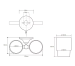 Двойной держатель зубных щеток, стаканы retro - хром/золото 144210028