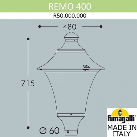 Плафон полимерный Fumagalli Remo R50.000.000.AYE27