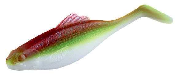 Виброхвосты съедобные LJ Pro Series ROACH PADDLE TAIL 5.0in (12,7 см), цв. G03, 4 шт.
